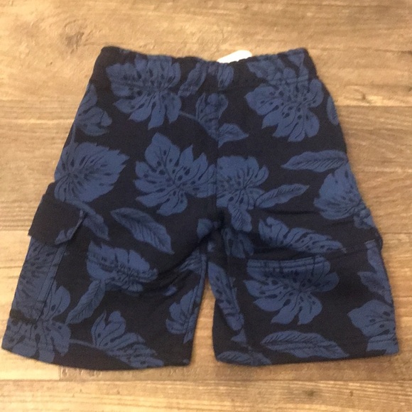 NWT Gymboree boys cargo shorts size 4T blue navy palm leaves 100% cotton NEW - Picture 2 of 7